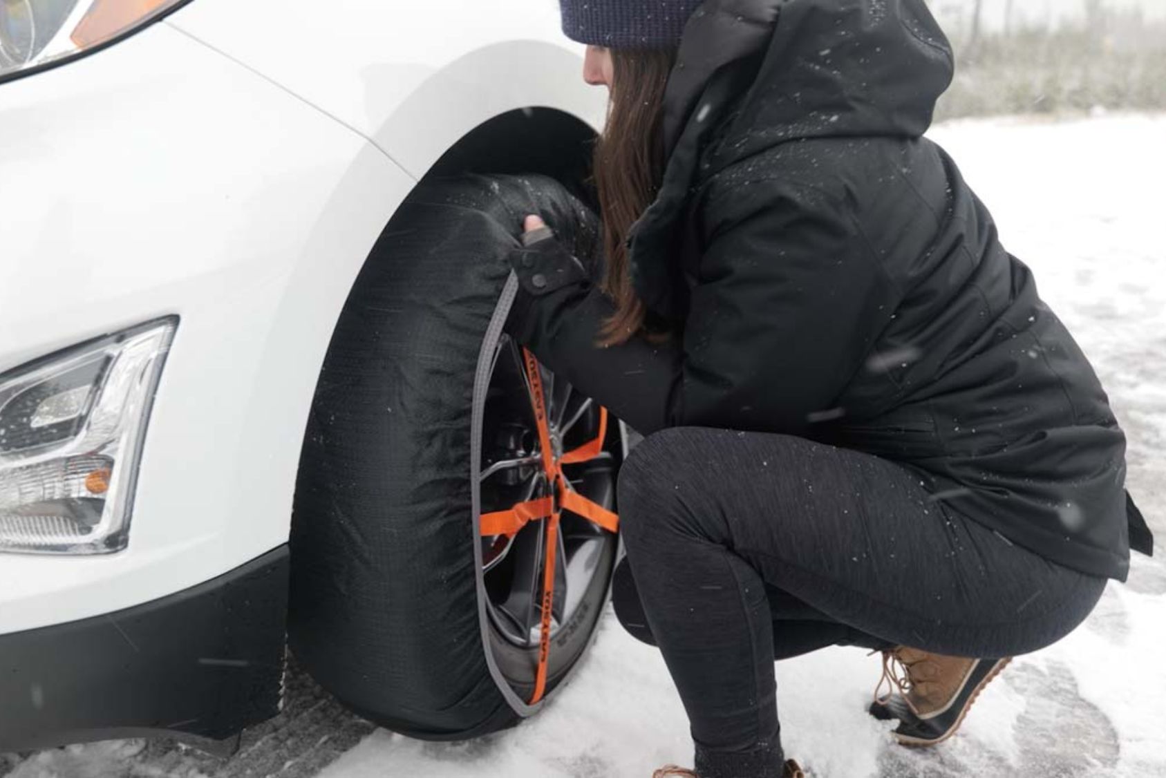 Chaussette à neige : comment la mettre sur un pneu ?
