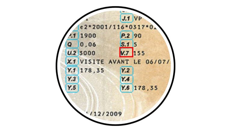 v7 carte grise