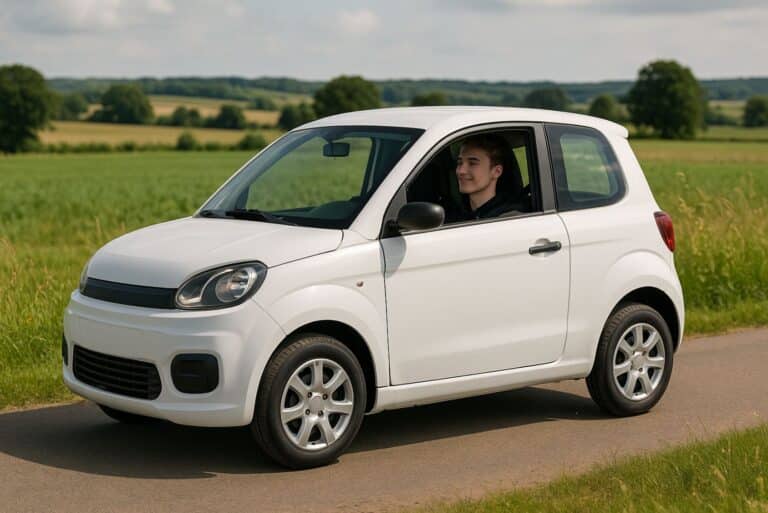 jeune qui conduit une voiture sans permis
