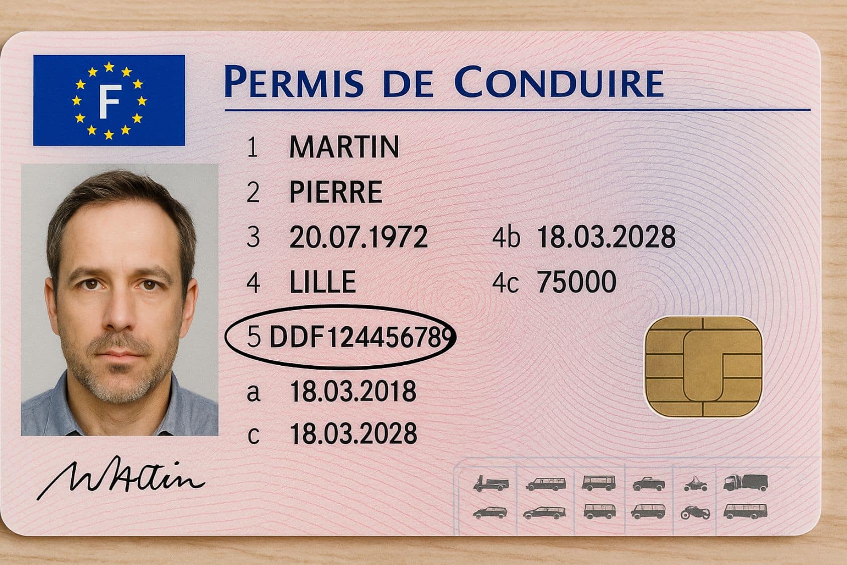 numéro de permis de conduire