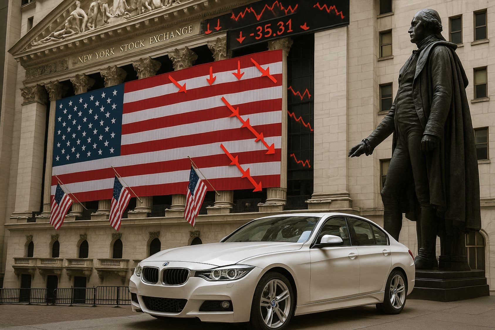 Tarifs américains : l’automobile européenne en chute libre en Bourse