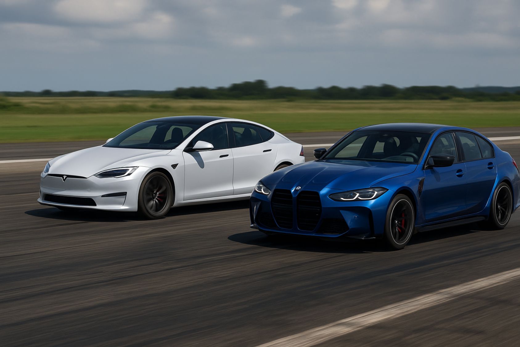 Drag Race explosive : la Tesla Plaid pulvérise une BMW M3 de 1000 chevaux