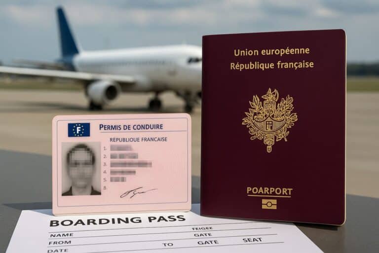 prendre l'avion avec un permis de conduire