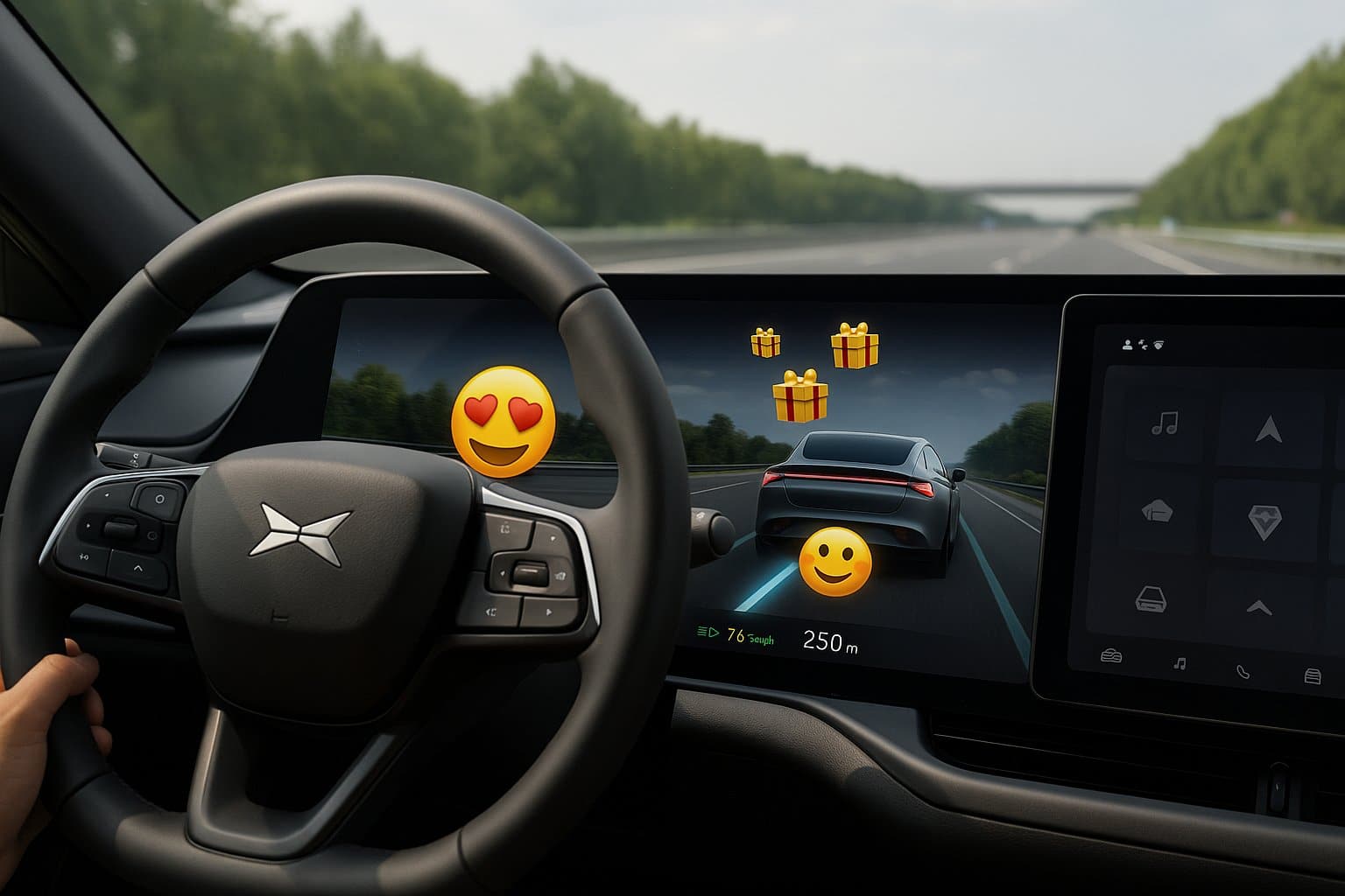 Des émojis pour apaiser le conducteur dans la nouvelle Xpeng P7