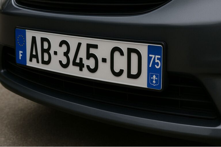 plaque d'immatriculation