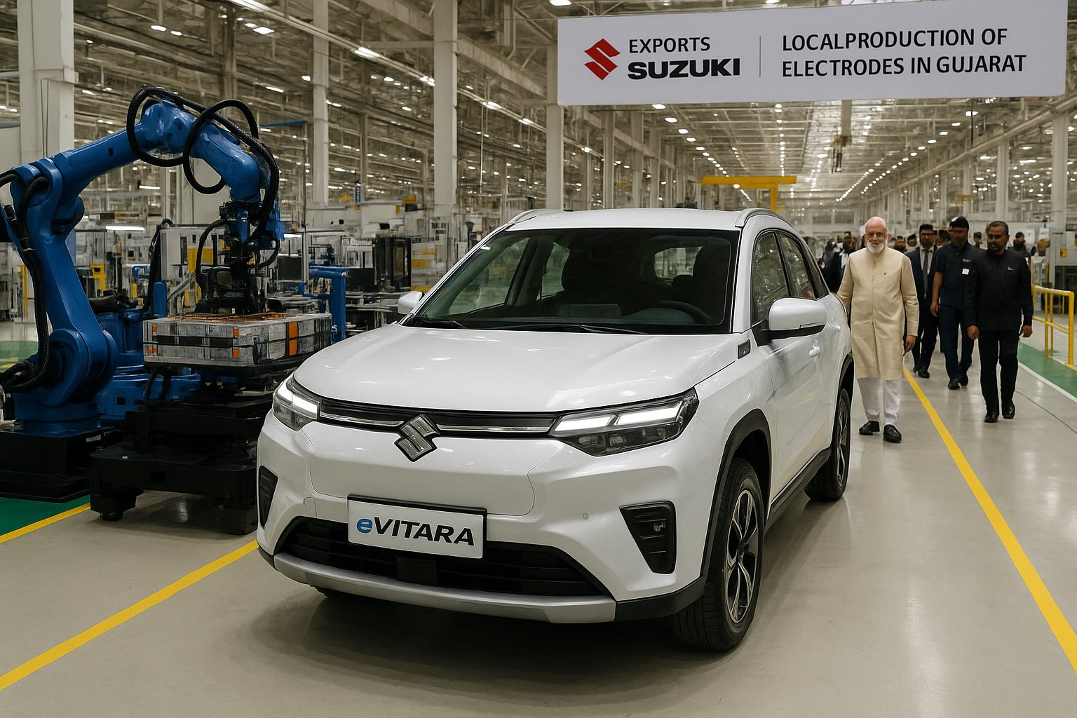 Suzuki lance l’eVITARA et localise les électrodes au Gujarat