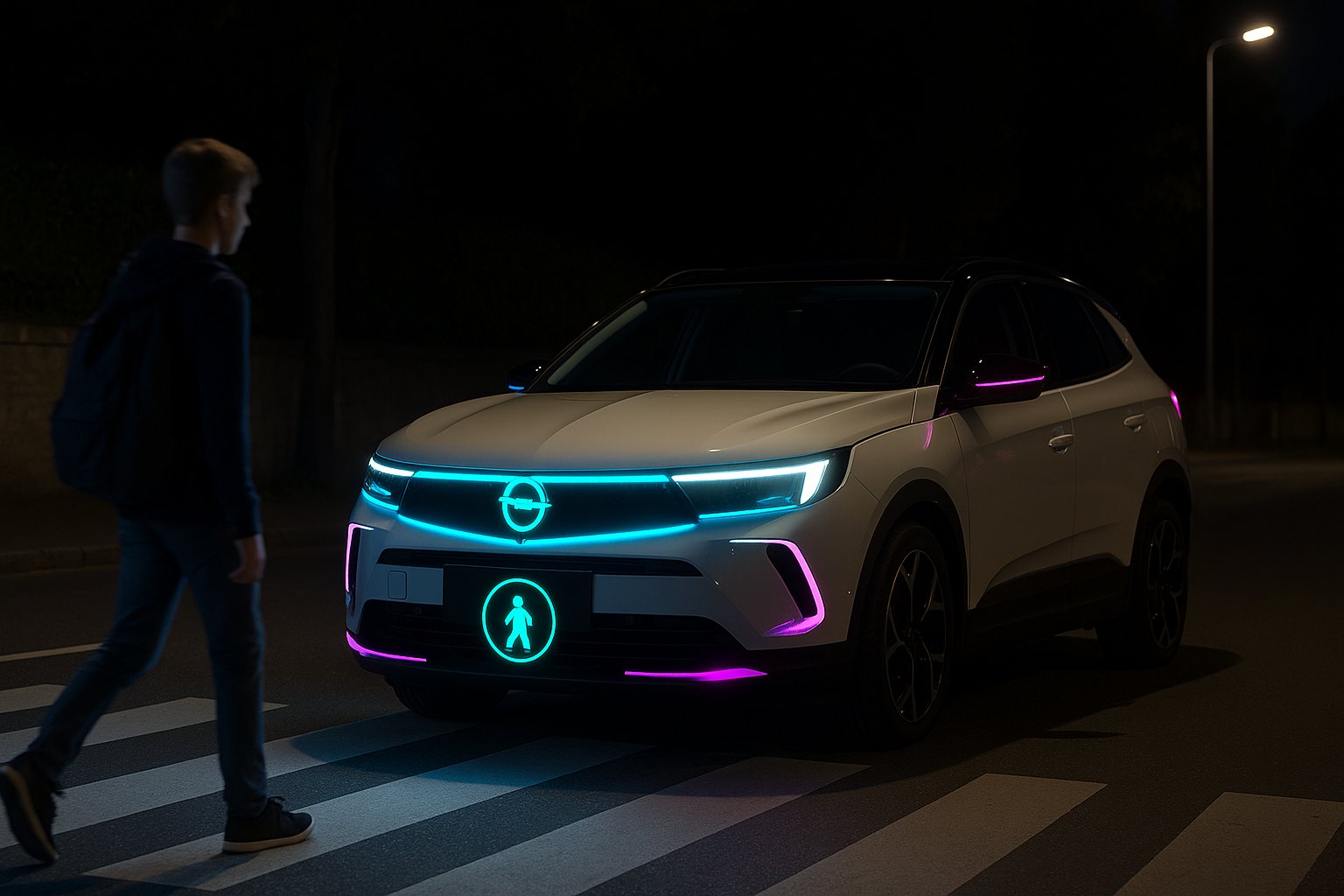 Opel montre une communication lumineuse intelligente pour voitures sans conducteur