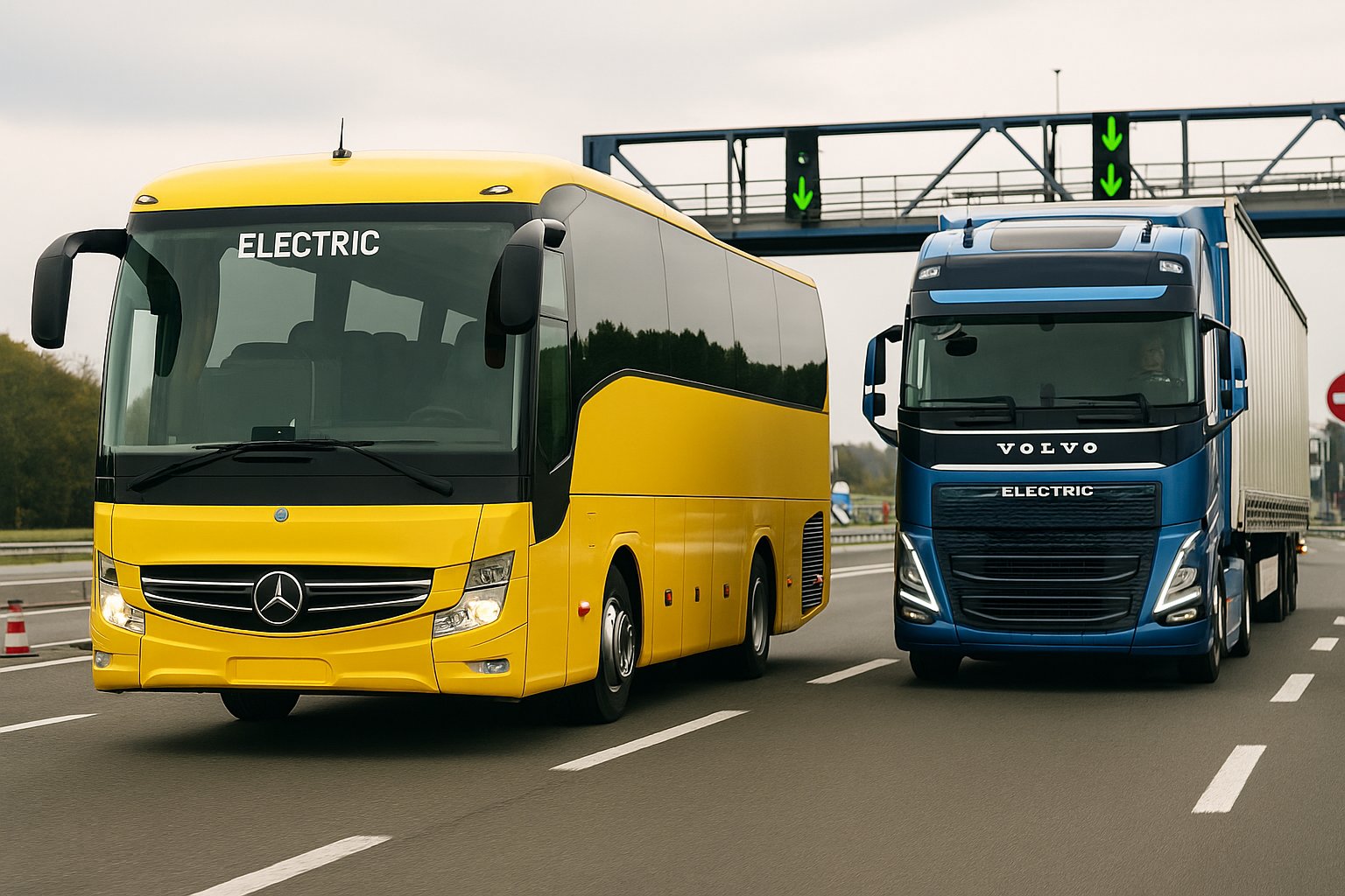 Péages: cap vers 2031 pour les bus et camions zéro émission