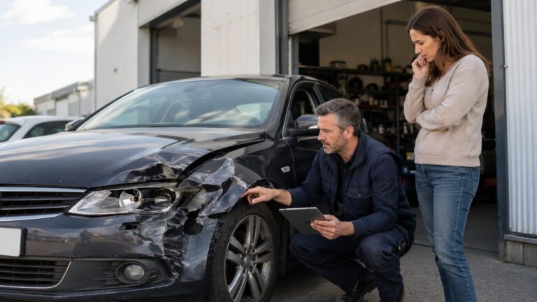 Scène réaliste liée à Accident de voiture : faut-il obligatoirement réparer ?