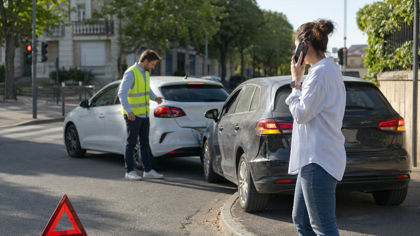 Scène réaliste liée à Accident de voiture : que faire de l’urgence à l’assurance ?