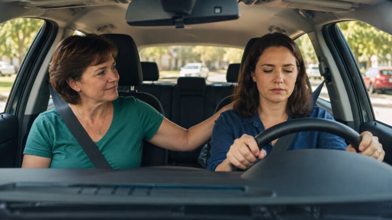 Scène réaliste liée à Après un accident de voiture : surmonter le traumatisme