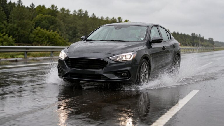 Scène réaliste liée à Aquaplaning : pourquoi ça arrive et comment l’éviter ?