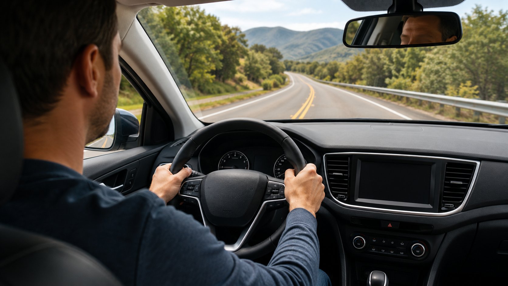 Scène réaliste liée à Bien tenir son volant : position, gestes et erreurs