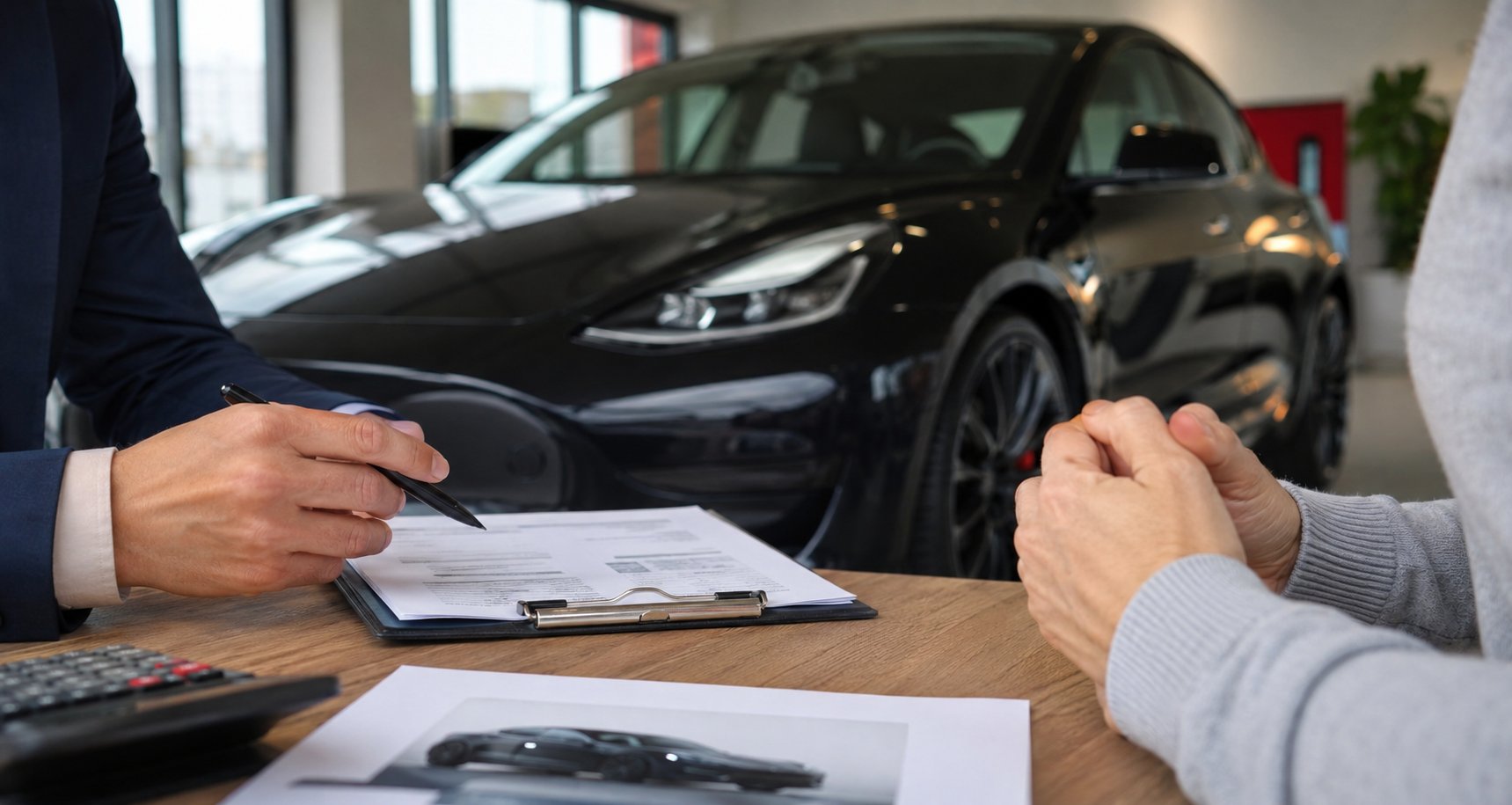 Scène réaliste liée à Bonus écologique Tesla : conditions, modèles éligibles et aides