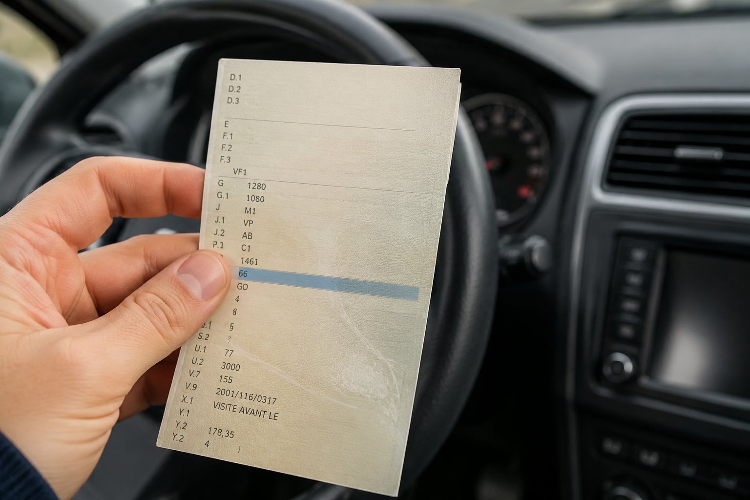 Champ P2 carte grise : à quoi correspond cette puissance ?