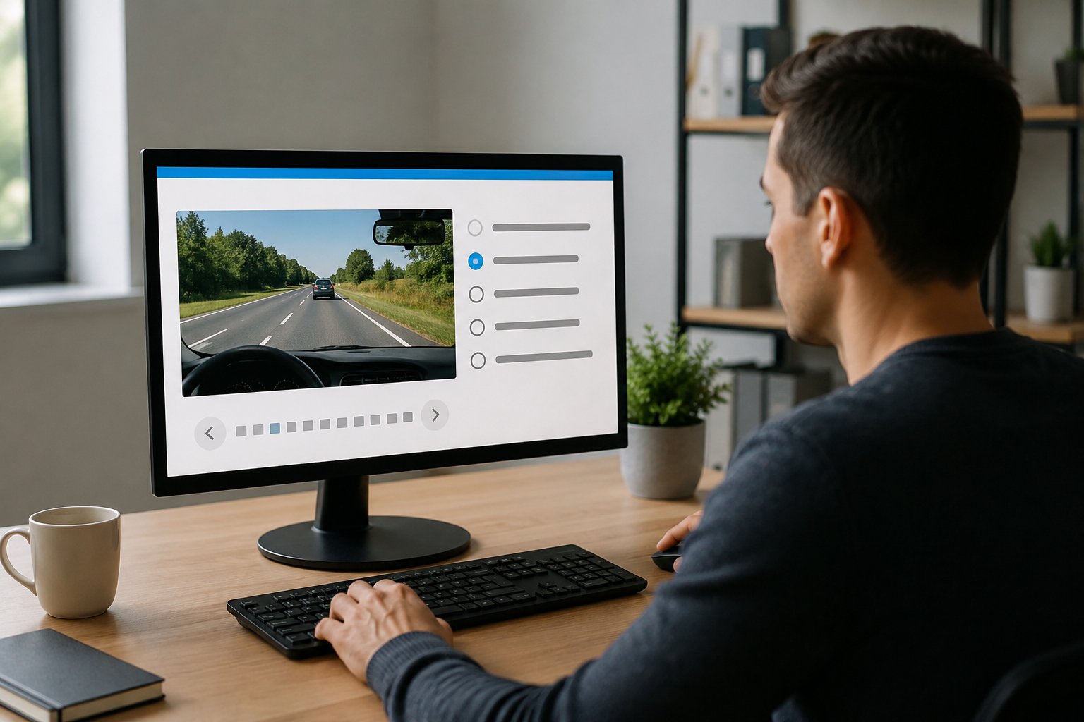 Scène réaliste liée à Code de la route : 40 questions, 5 fautes maximum