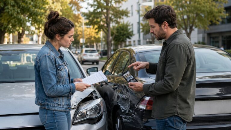 Scène réaliste liée à Contester un accident auto : preuves et recours