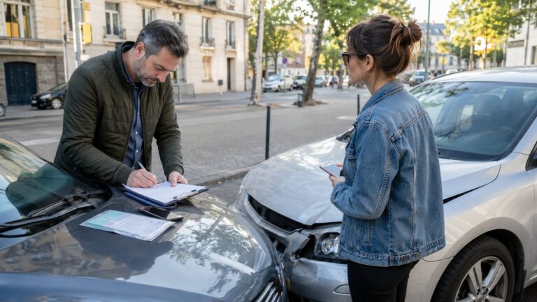 Scène réaliste liée à Déclaration circonstanciée : mode d’emploi après accident