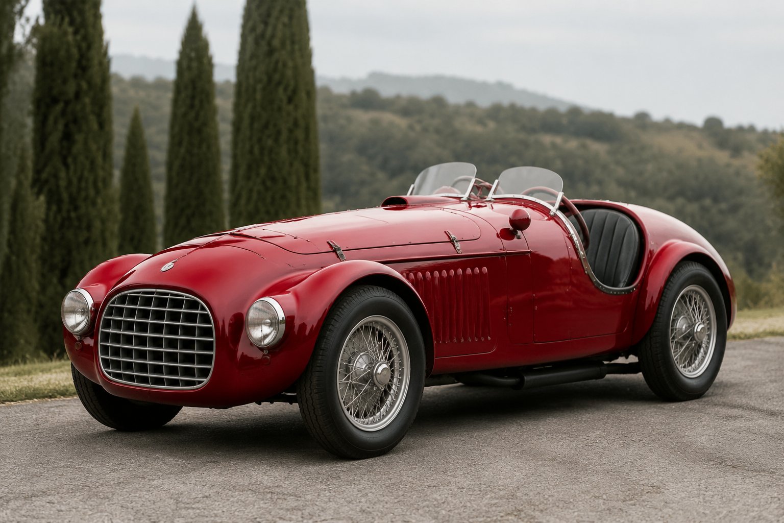 Scène réaliste liée à Ferrari 125 S : histoire de la première Ferrari (55 caractères)