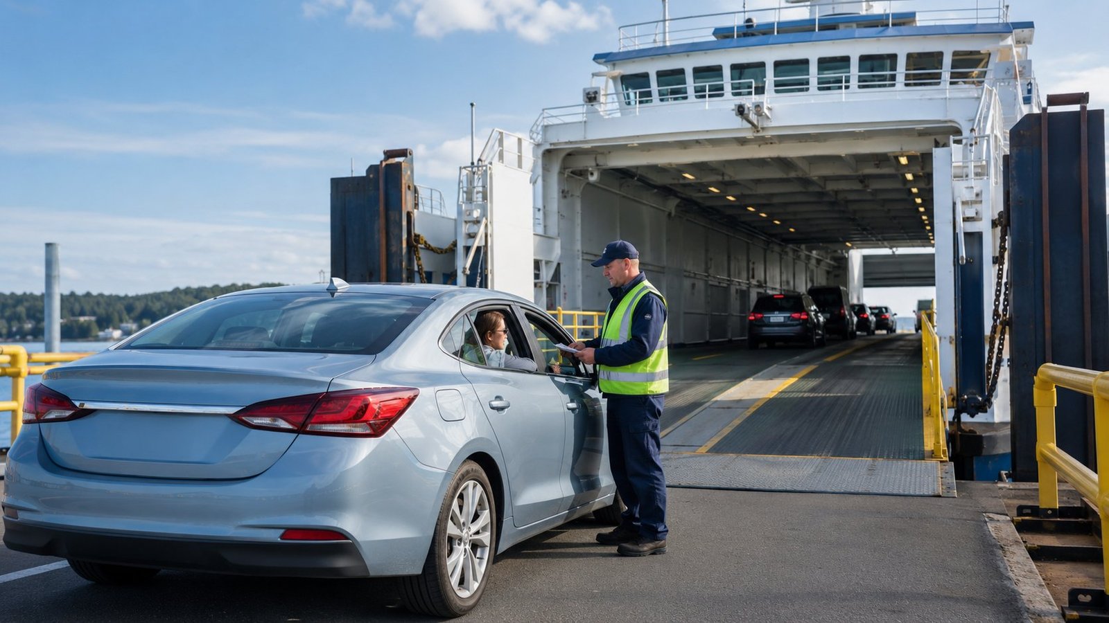Ferry avec une voiture de location : règles à vérifier