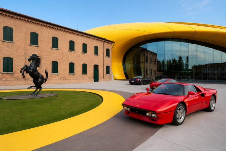 Scène réaliste liée à Musée Enzo Ferrari à Modène : visite du berceau