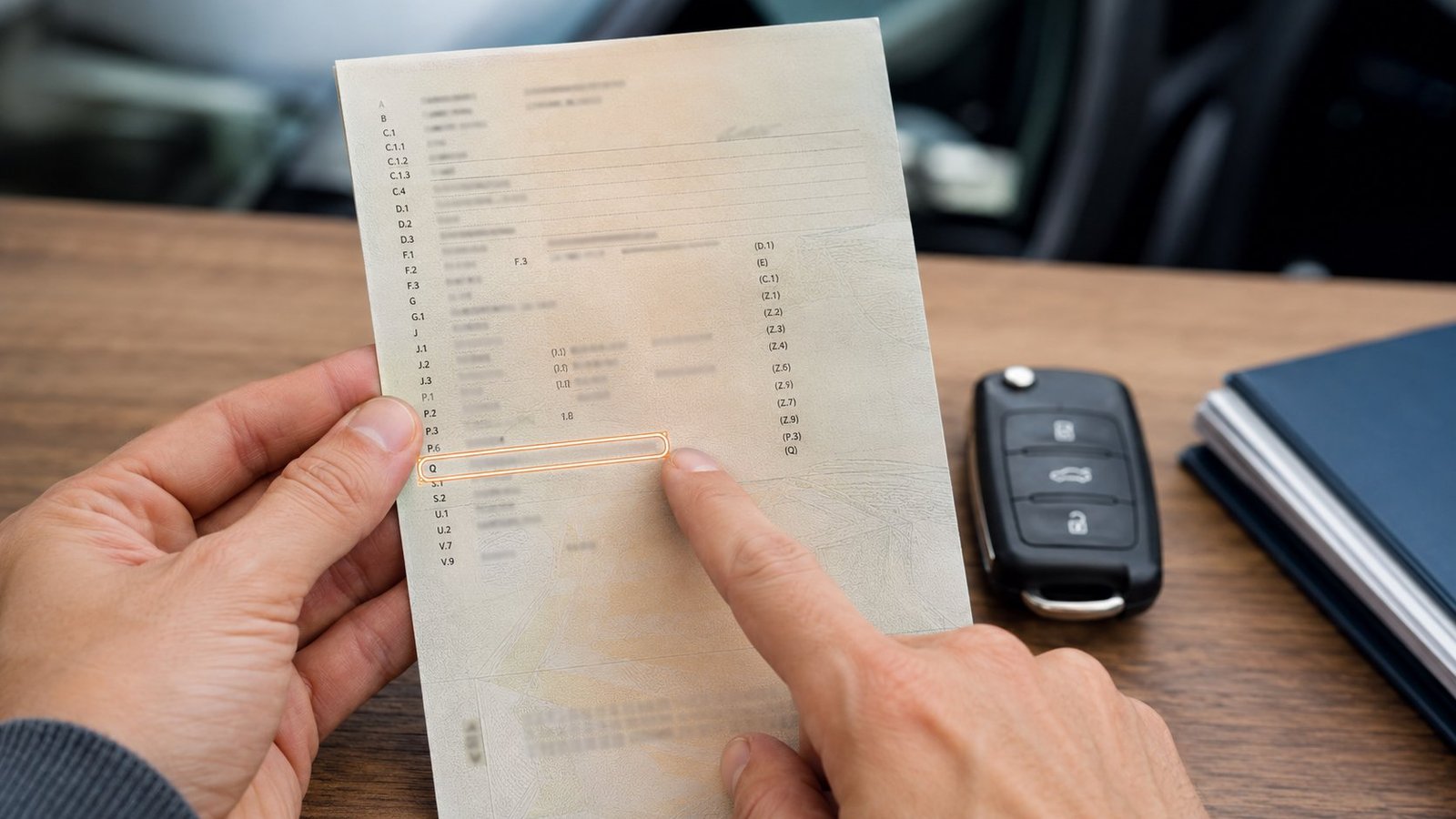 P6 sur la carte grise : signification et emplacement