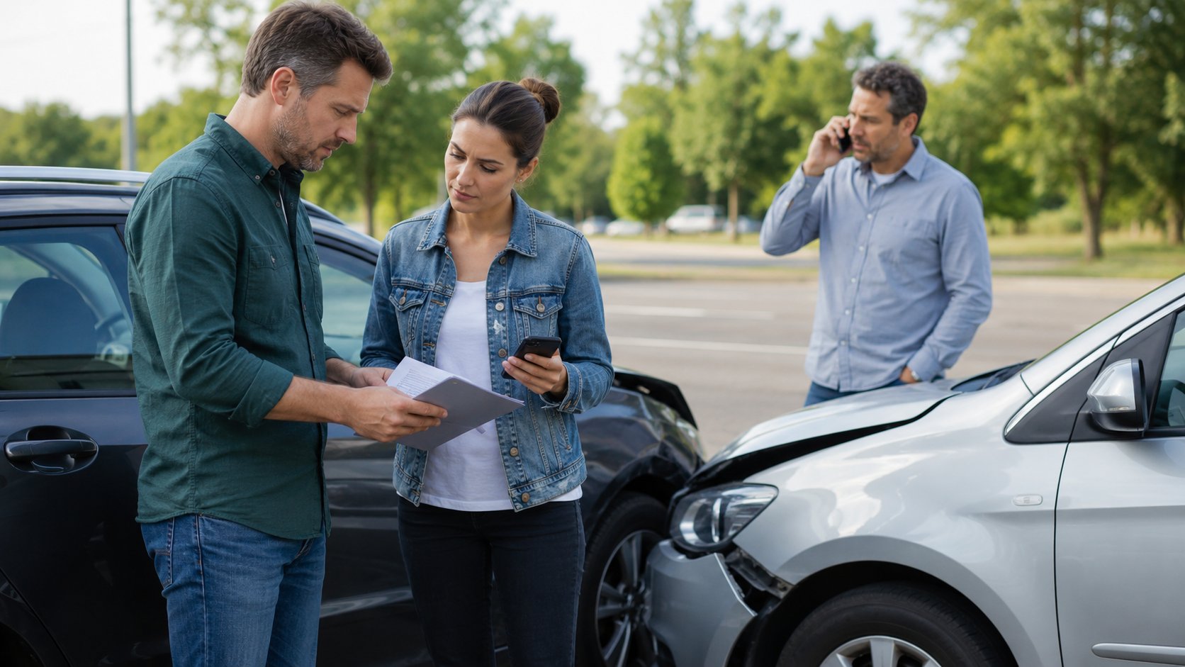 Scène réaliste liée à Prêt de voiture : que faire après un accident ?