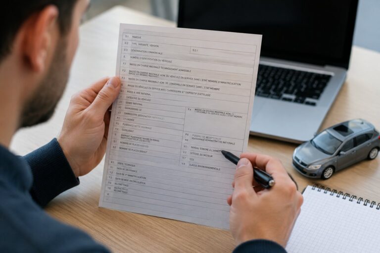 Scène réaliste liée à Que signifie le champ D2 d’une carte grise ?