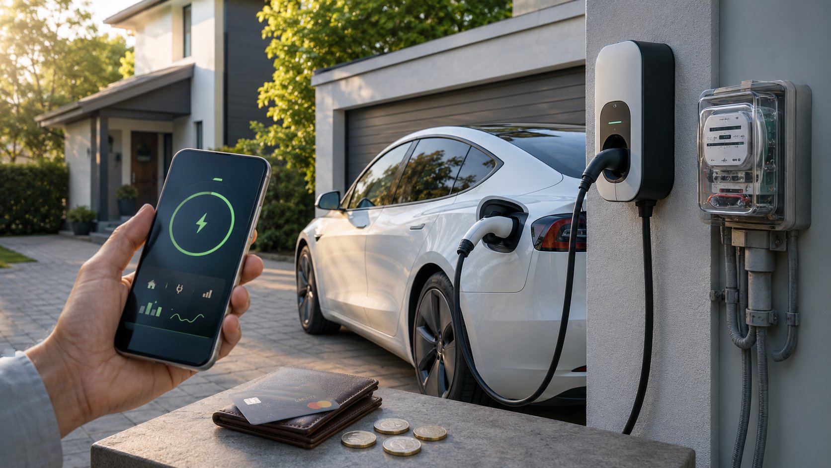 Scène réaliste liée à Recharge électrique : votre coût aux 100 km, tout compris