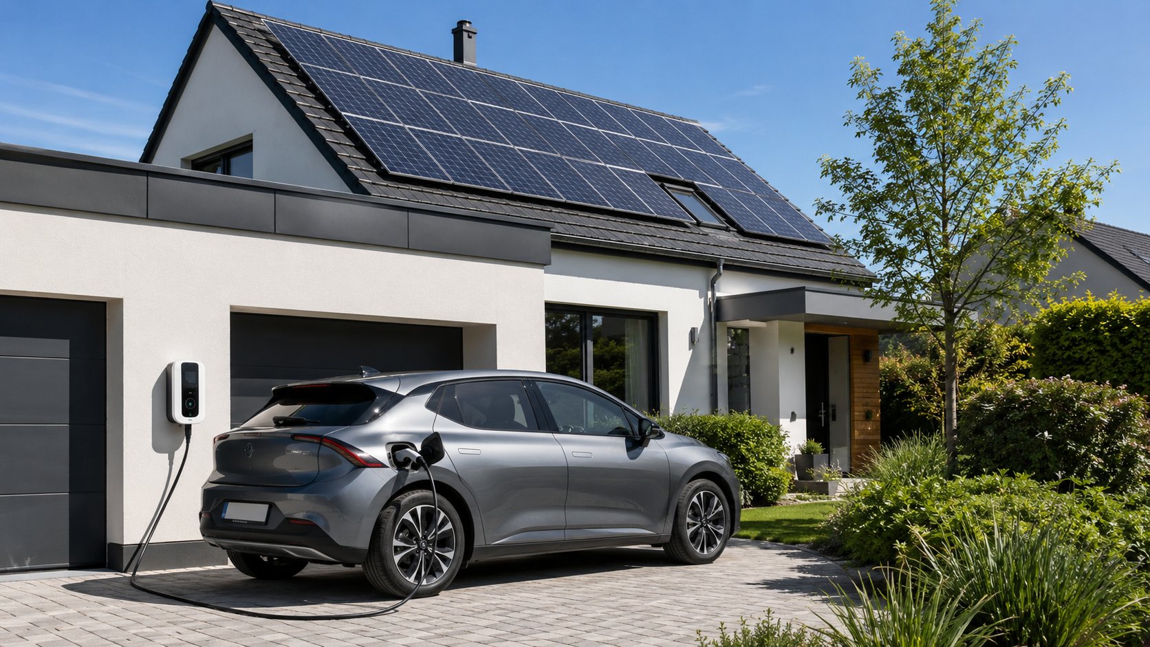 Scène réaliste liée à Recharge solaire d’une voiture électrique : mode d’emploi