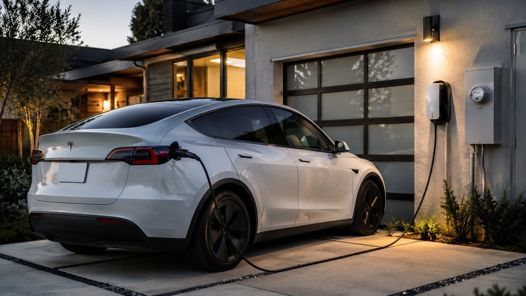 Scène réaliste liée à Recharger une Tesla : coût, kWh et temps de charge
