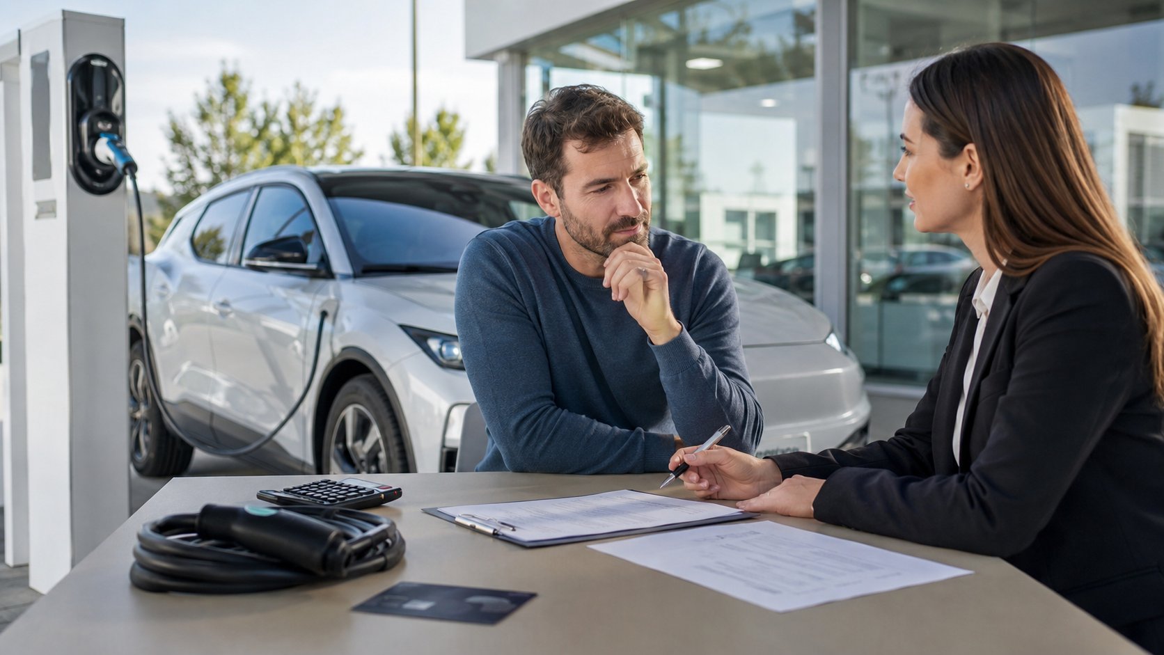 Scène réaliste liée à Voiture électrique : acheter ou louer selon votre usage