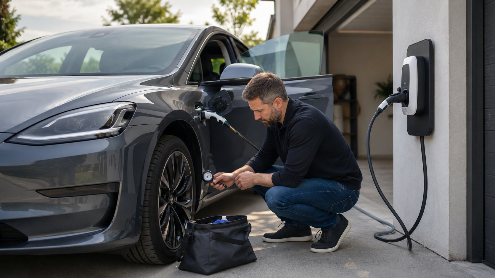 Scène réaliste liée à Voiture électrique : les gestes qui la font durer