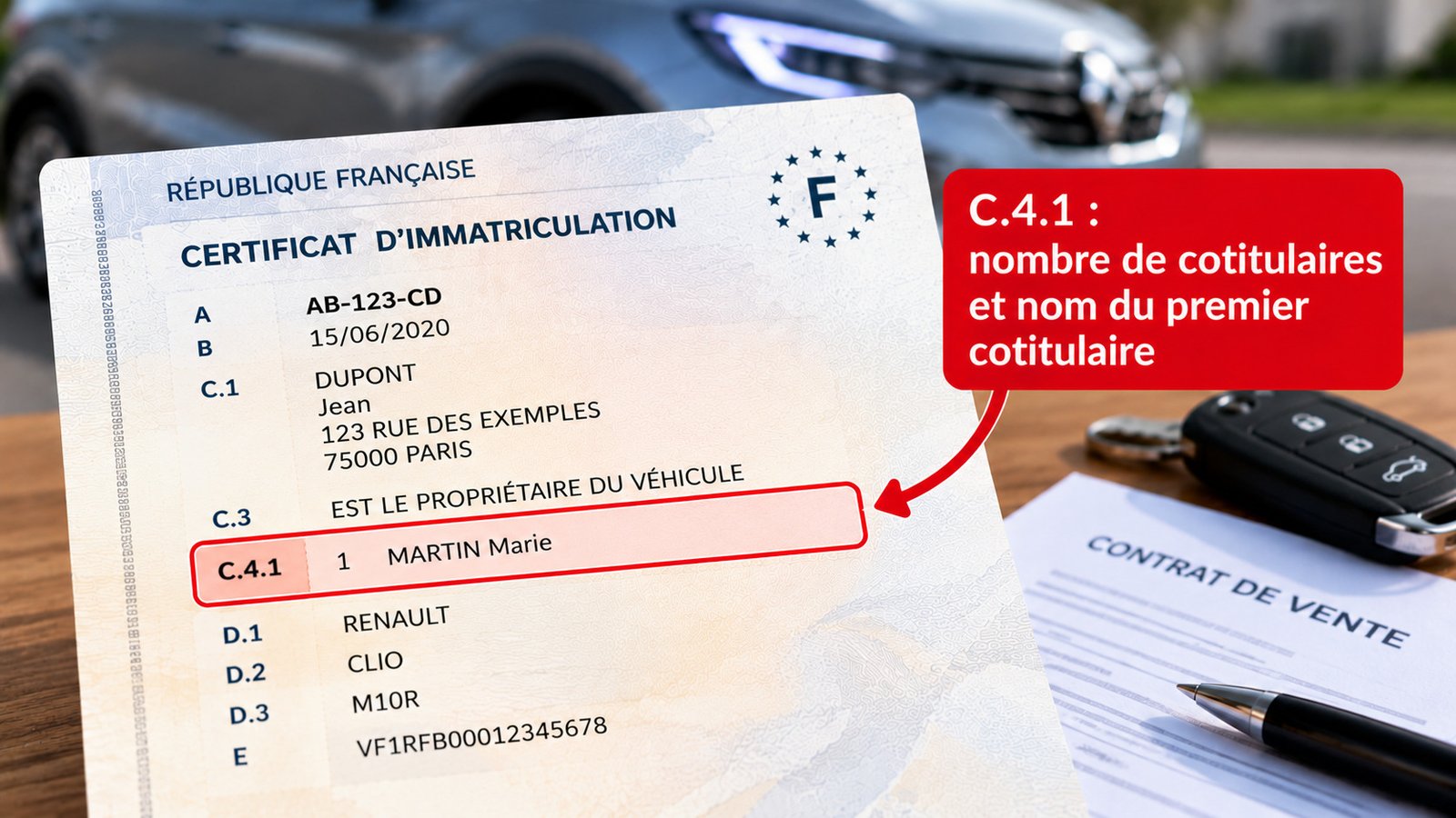 case c4.1 carte grise