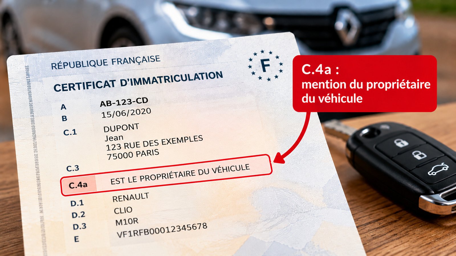 case c4a carte grise