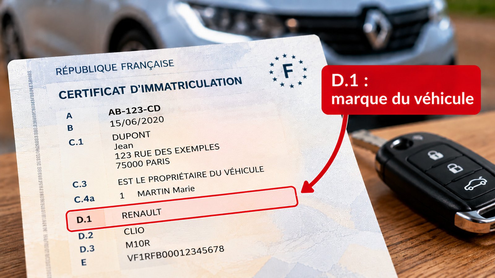 case d1 carte grise