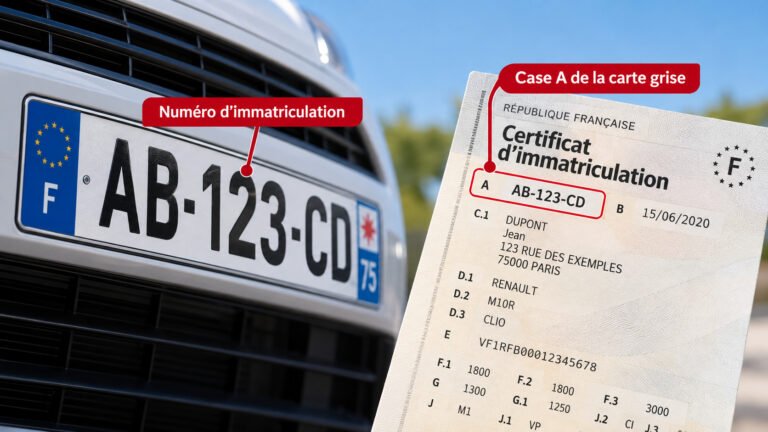 numéro d'immatriculation
