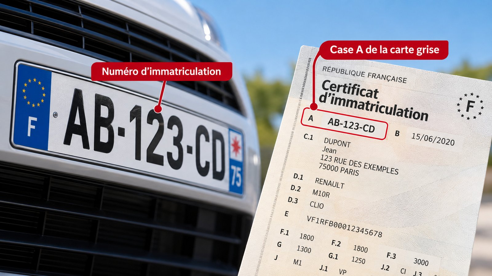 numéro d'immatriculation