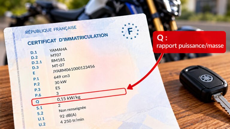 Q carte grise : rapport puissance/masse